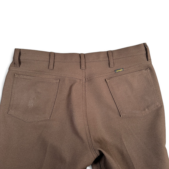 Wrangler Wrancher Pants Mens 38x32 Brown Western Cowboy Dress Jeans Bootcut - Picture 6 of 8